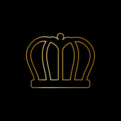 golden crown icon on black