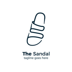 the sandal logo design vector illustration