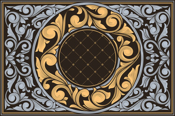 Decorative ornate retro design card