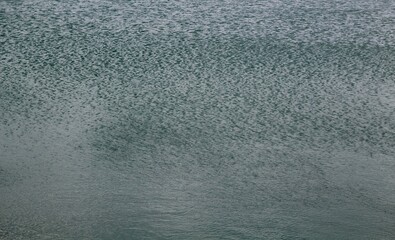 A close view of the ripples in the water surface.