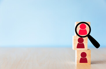 Human resource management and recruitment business concept