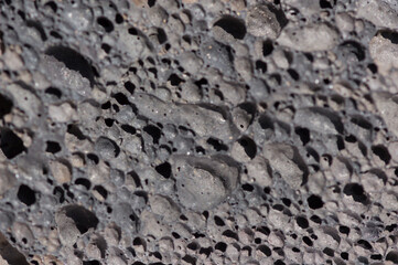 Closeup of volcanic rock's texture