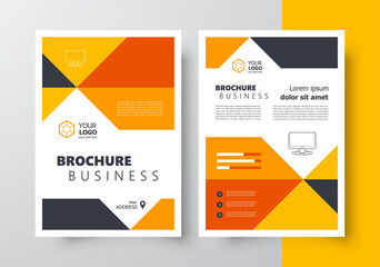 Fototapeta na wymiar Flyer brochure design, business flyer size A4 template, creative leaflet, trend cover geometric