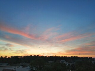 sunset over the river