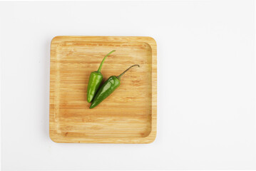 green chilly  on a plate
