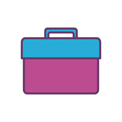 tools box line and fill style icon design of Construction working maintenance workshop repairing progress labor and industrial theme Vector illustration