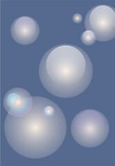Bubbles in water, oxygen bubbles
