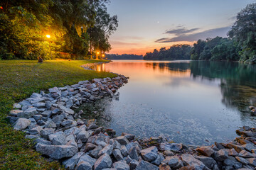 Singapore 2017 Sunset at MacRitchie Reservoir - Singapore's oldest reservoir.