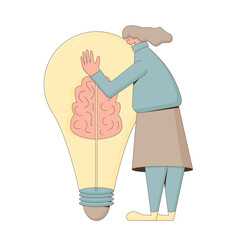 Intellectual property rights. Vectror character with creaive new idea symbol. Plagiarism and infringement of copyright