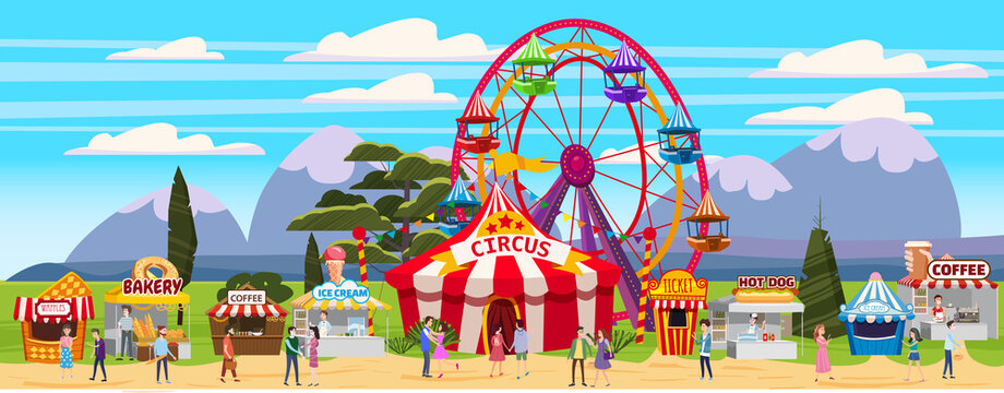 Amusement park outdoor festival Curcus tent Ferris Wheel Tents Canopy
