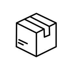 Box, Package, Parcel Isolated Flat Web Mobile Icon / Vector / Sign / Symbol