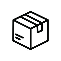 Box, Package, Parcel Isolated Flat Web Mobile Icon / Vector / Sign / Symbol