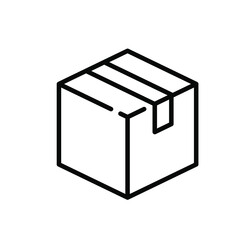 Box, Package, Parcel Isolated Flat Web Mobile Icon / Vector / Sign / Symbol