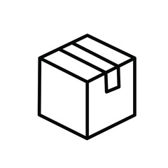 Box, Package, Parcel Isolated Flat Web Mobile Icon / Vector / Sign / Symbol