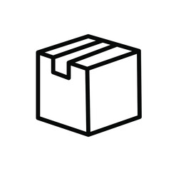 Box, Package, Parcel Isolated Flat Web Mobile Icon / Vector / Sign / Symbol