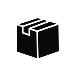 Box, Package, Parcel Isolated Flat Web Mobile Icon / Vector / Sign / Symbol