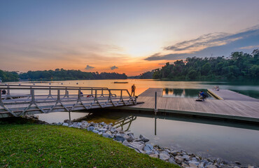 Singapore 2017 Sunset at MacRitchie Reservoir - 
Singapore's oldest reservoir.