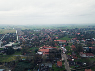 Stade-Bützfleth von oben - Drohnenfoto