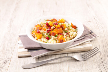 quinoa salad with pomegranate and pumpkin