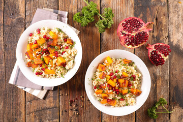 quinoa salad with pomegranate and pumpkin