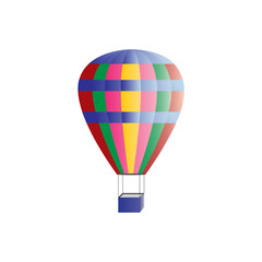 Naklejka premium air balloon icon in trendy flat design