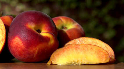 fresh peaches , cool, healthy, summer fruit