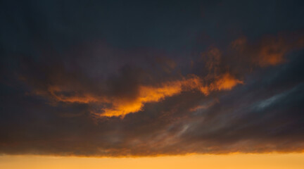 dark cloudscape at the sunset