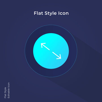 Resize flat icon. Scaling, increase, decrease flat icon vector.