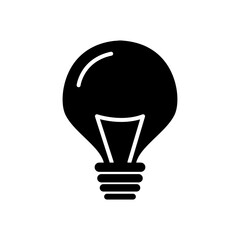 globe bulb light icon, silhouette style