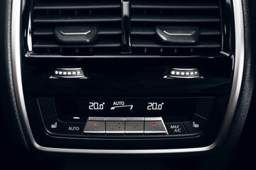 Obraz premium Car rear seats row air conditioning control system