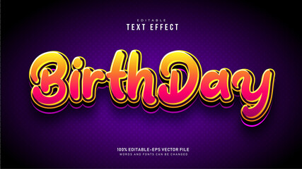 Birthday Text Effect