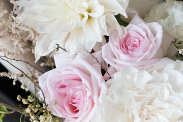 Beautiful fresh flower bouquet close up