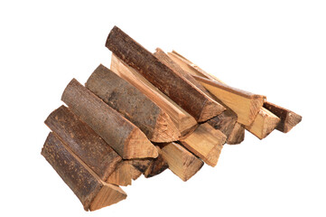 firewood isolated on white background