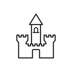 castle icon in trendy flat design