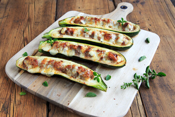 überbackene zucchini