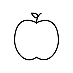 Apple line style icon design, Fruit healthy organic food sweet and nature theme Vector illustration