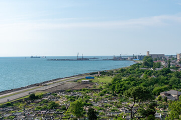 Black Sea coast in the city of Poti, Georgia