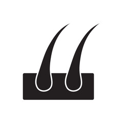 hair icon in trendy flat design
