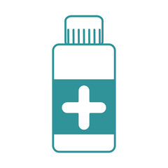 covid 19 coronavirus, medical bottle protection prevention outbreak disease pandemic line design icon