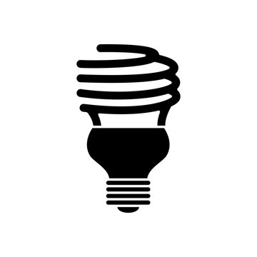 recommend clip art: spiral bulb light icon, silhouette style