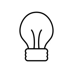 classic light bulb icon, line style