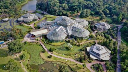 glass greenhouse in Southern China Botanical Garden, Guangzhou