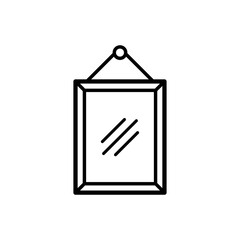 mirror icon in trendy flat design