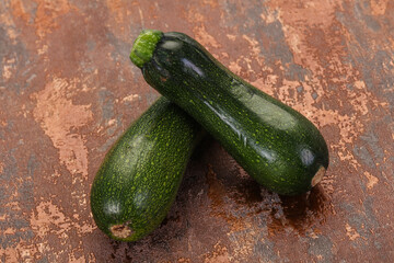 Raw ripe zucchini