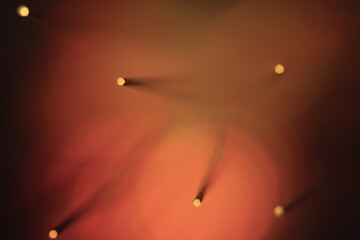Abstract background. Fantastic fancy plants with colored branches with luminous dots at the ends....
