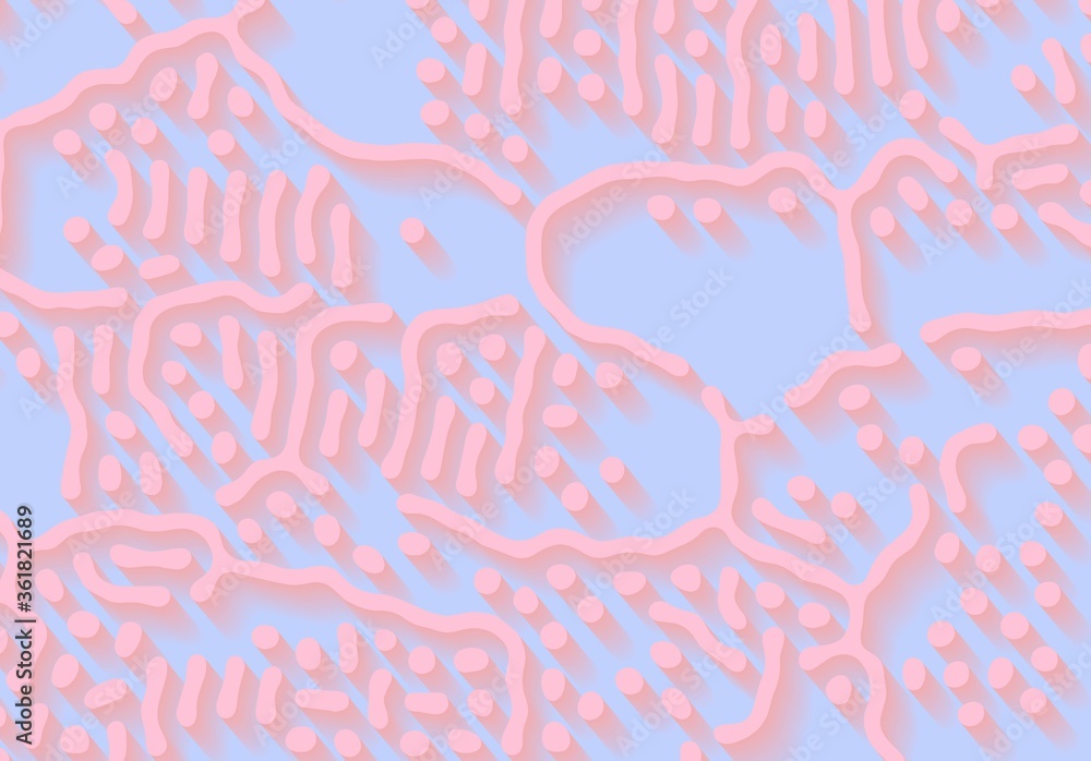 Poster Abstract background with optical illusion generative pattern and pastel colors