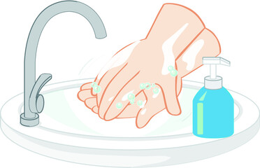 Wash hands. Picture. Coronavirus Prevention 