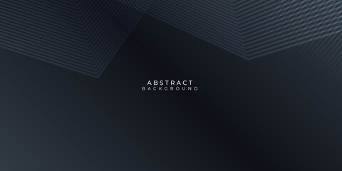 Fototapeta premium Abstract grey metallic overlap black light lines mesh design modern luxury futuristic technology background vector illustration.