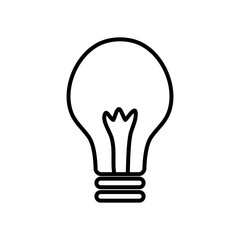simple light bulb icon, line style