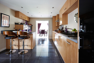 Modern and stylish luxury kitchen in an apartment